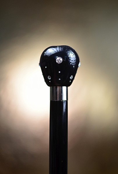 Vycházková hůl Black Apple Swarowski
