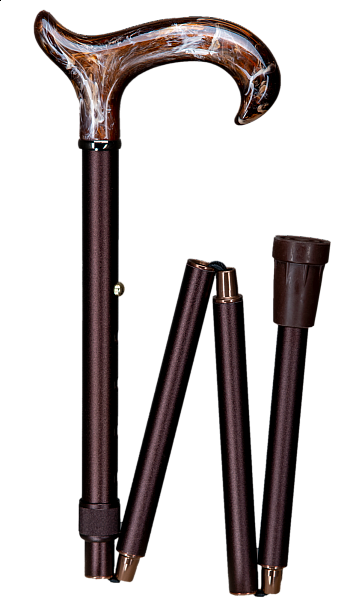 Vycházková hůl skládací Deluxe Perlmutt  (77-87 cm)