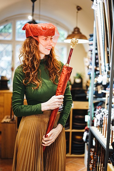 Deštník luxusní Pasotti Gold Lion Red