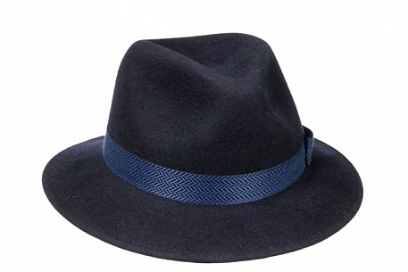 Klobouk Traveller Woolfelt by Lierys modrý