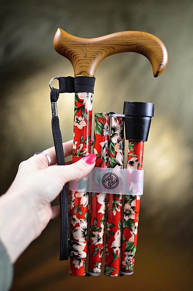 Vycházková hůl skládací Morris Red (81-91 cm)