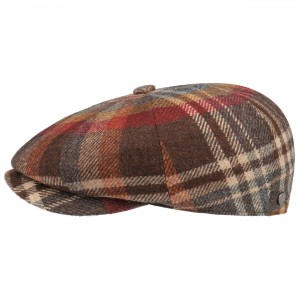 Panel Cap Wool Check Lierys red