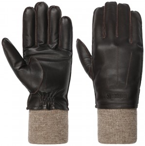 Winter leather glove Stetson brown 