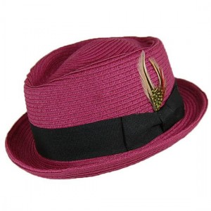 Summer hat Porkpie pink 