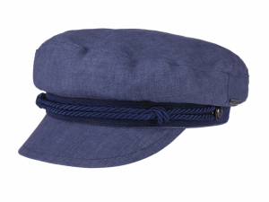 Riders Cap blue linen Stetson