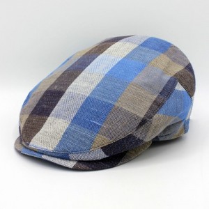 Cap blue-brown checked