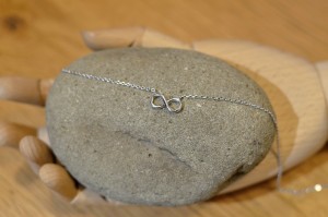 Silver necklace "Infinity"