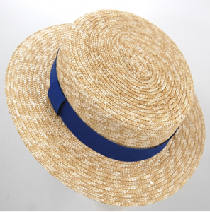 Children summer  Hat Boater Blue