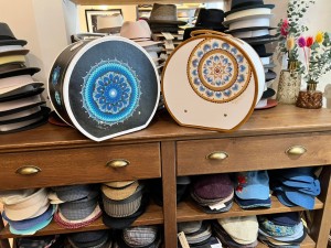 Hat Box hand-painted