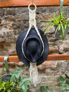 Boho style hat holder