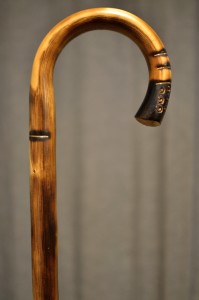 Walking cane with round handle Ornament