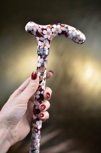 Walking cane Fayet with adjustable length  Fleurs