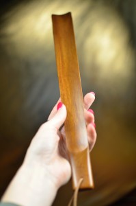 Wooden shoe horn from rose wood 40 cm