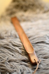 Wooden shoe horn from rose wood 