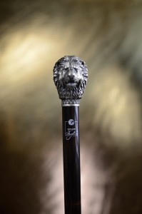 Walking cane Fayet Lion bronze