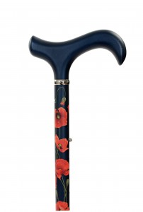 Walking cane adjustable Gastrock Roter Mohn