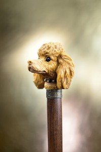 Walking stick collectible poodle