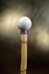 Walking stick Bamboo White