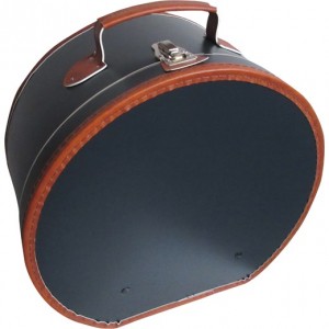 Hat box Navy with Brown Lining 39 cm