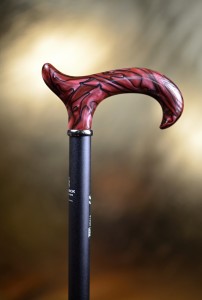 Walking cane with adjustable length Gastrock  Perlmutt bordeaux