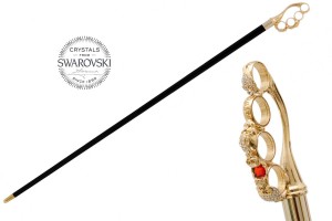 Walking stick Brass Knuckles whit SWAROVSKI® CRYSTALS