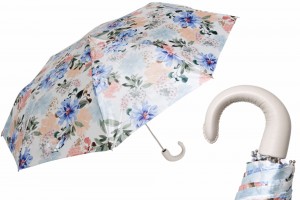 Umbrella foldable luxurious Pasotti White Flowers