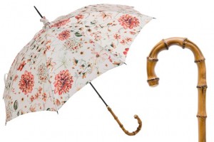 Parasol luxurious Pasotti floral with Whangee handle