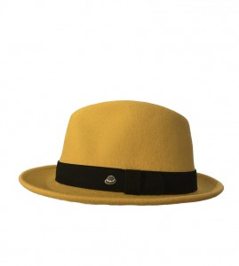 Yellow felt hat