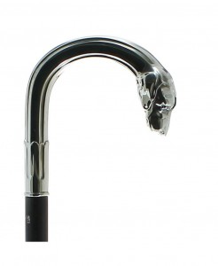 Walking cane with silver handle Fayet Dog Head (Ag 925)