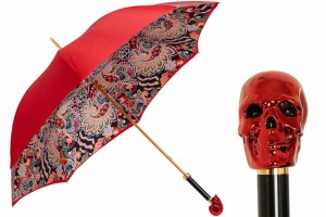 Umbrella luxury Pasotti Red Skull