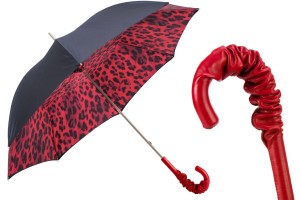 Umbrella luxury Pasotti Red Leopard