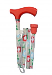 Walking cane foldable Stamps (81-92 cm)