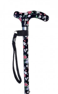 Walking cane with adjustable length Romantic Flowers