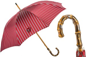 Umbrella luxurious Pasotti Clasic Striped with Whangee handle