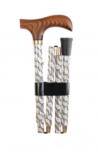 Walking stick folding Fayet Paisley (82-93 cm)