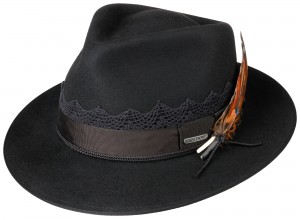 Hat Stetson Fedora Furfelt whit feather