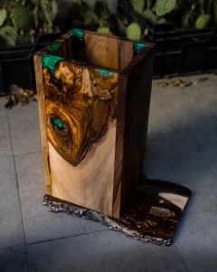 Wood stand + epoxid