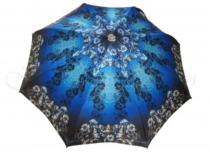 Luxury umbrella Blue Flowered il Marchesato 