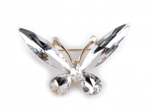  Butterfly brooch with cut stones
