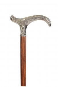 Walking stick Gastrock Silber Jugendstill brown