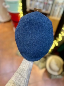 Blue flat cap