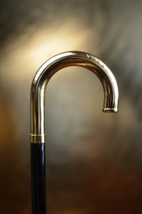 Gold Handle collector's walking stick