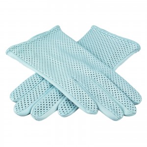 Perforated leather gloves
