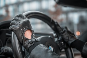 Leather gloves with heavy perforation