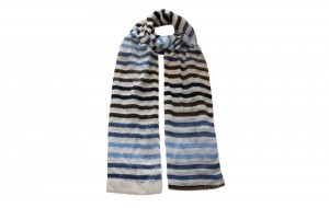 Stetson summer wool scarf Striped Navy