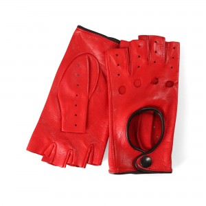 Leather driving gloves Red