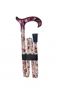 Walking stick folding Fayet Fleurs (86-96 cm)