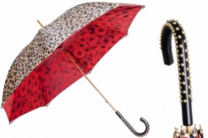 Umbrella luxury Pasotti Leopardo e rose