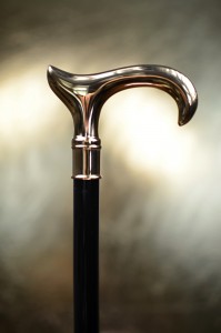 Luxury walking stick shiny metal gold-plated il Marchesato