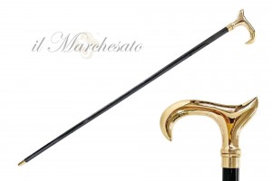 Luxury walking stick shiny metal gold-plated il Marchesato